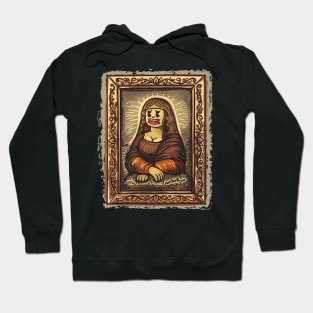 Colorful Mona Lisa in Cartoon Style Hoodie